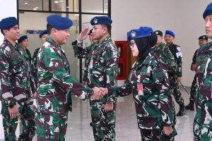 Komandan Lanud Sultan Hasanuddin Pimpin Laporan Korps Kenaikan Pangkat 21 Perwira
