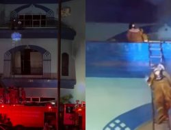 Viral Momen Dramatis Evakuasi Korban yang Terjebak di Balkon Lantai 3 Metro Sport Center Semarang, Akses Turun Lewat Tangga Damkar