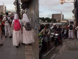Viral Sekelompok Murid SMP Teriaki Pemotor Lewat Trotoar, Warganet Puji Keberaniannya saat Menegur