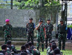 ASOPS PANGKORMAR TINJAU LATPRATUGAS SATGASMAR PUTER XXX DAN LATIHAN SATUAN DASAR BRIGIF 4 MAR/BS DI TELUK RATAI