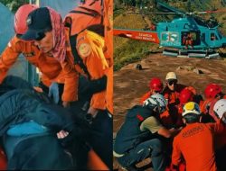 Sempat Terkendala Kabut Tebal, Pendaki Malaysia yang Cedera di Gunung Rinjani Berhasil Dievakuasi dan Diterbangkan ke Bali