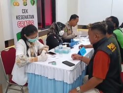Warga Berbondong ke Polres Tangsel Cek Kesehatan Gratis