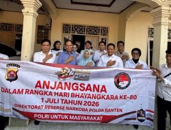 Jelang Hari Bhayangkara, Ditresnarkoba Polda Banten Sambangi Purnawirawan Polri