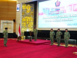Irjen TNI Pimpin Laporan Korps Kenaikan Pangkat 105 Pati TNI