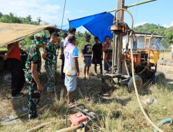 Jawab Krisis Air Bersih, TMMD Ke-129 Kodim 1505/Tidore Bangun Sumur Bor