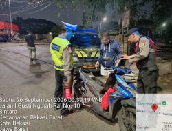 Jaga Jakarta On The Spot, Gelar Razia Stasioner dan Patroli Polsek Bekasi Barat cegah Kejahatan Jalanan