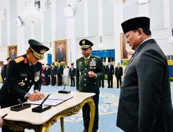 Panglima TNI Hadiri Pelantikan Kapolri dan Wakapolri di Istana Negara