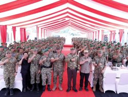 Wapang TNI Bersama Menhan RI Tinjau Kesiapan Yonif TP di Kalimantan Utara