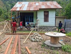Satgas TMMD Kodim 1808/Mansel Bergerak, Rehab Rumah Tidak Layak Huni