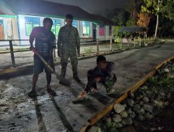 Kejar Target TMMD ke 130, Satgas Bersama Masyarakat Lembur Hingga Larut Malam